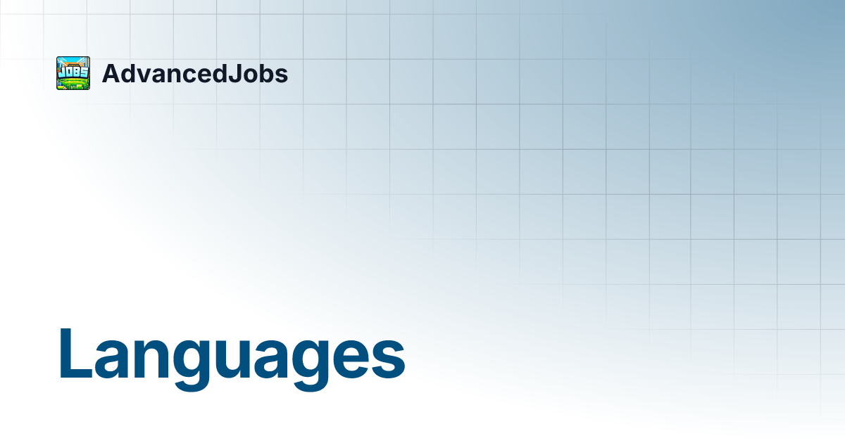 Languages advancedjobs
